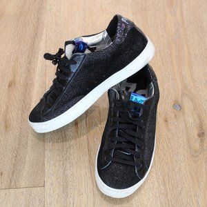 Excellent P448 ALL Black Glitter Sneakers 7
